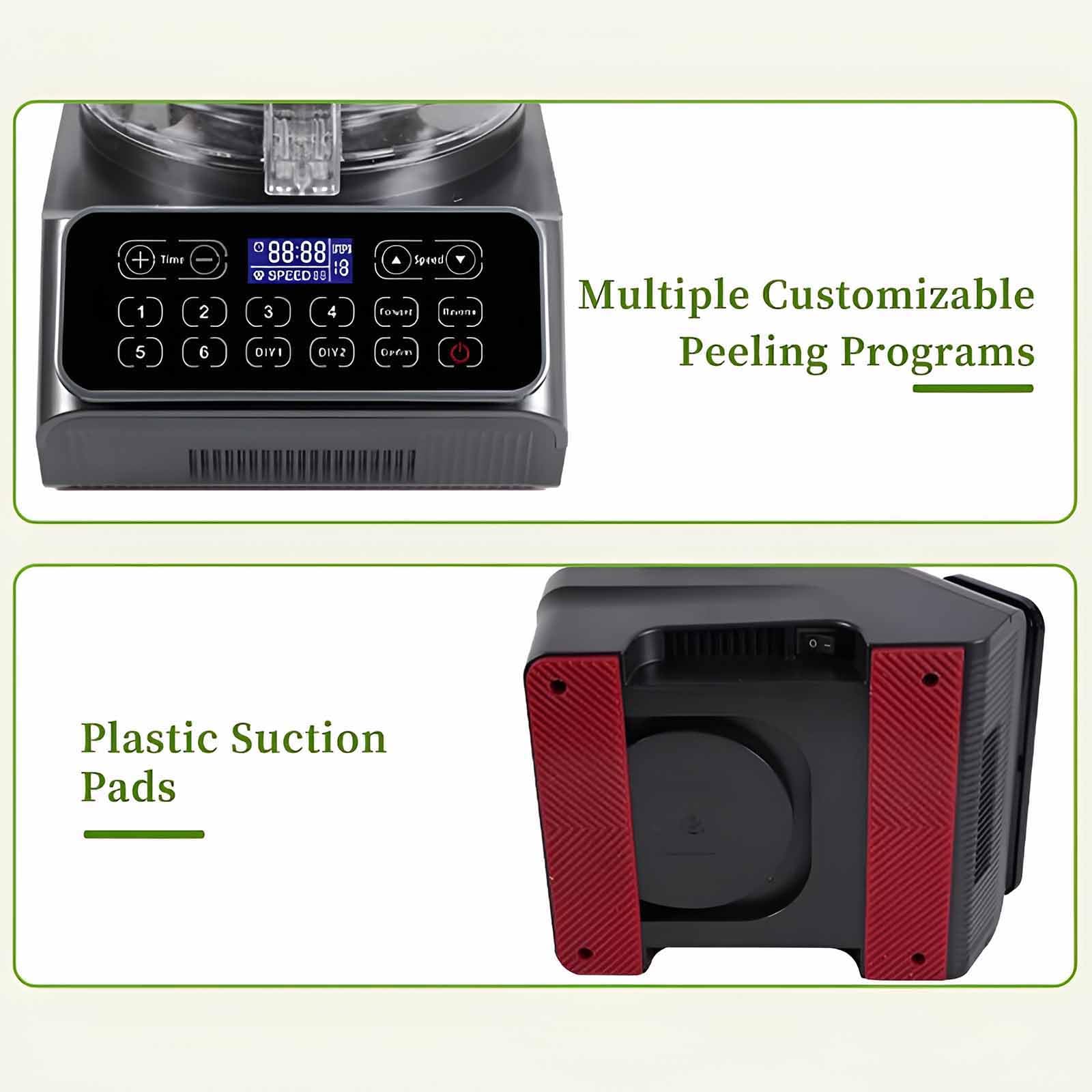 Pelapatate automatico per frutta, capacità 300 g con velocità regolabile, ideale per uva, pomodorini e altro ancora, utensile da cucina completamente automatico