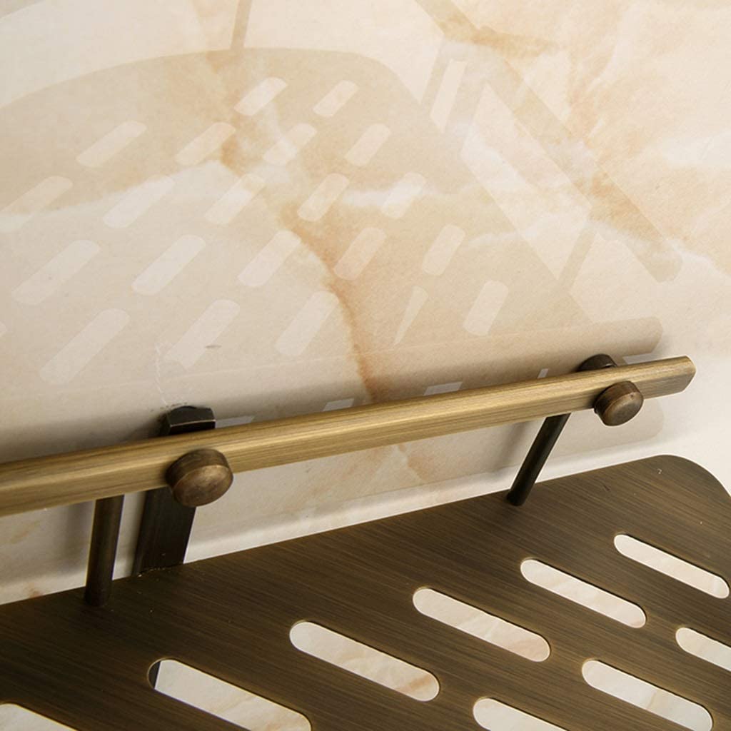 Estante de baño Estante de Esquina de baño Estante de Esquina de Acero Inoxidable de 2 Niveles Estantes de Esquina de Almacenamiento de Ducha con Ganchos Estantes de