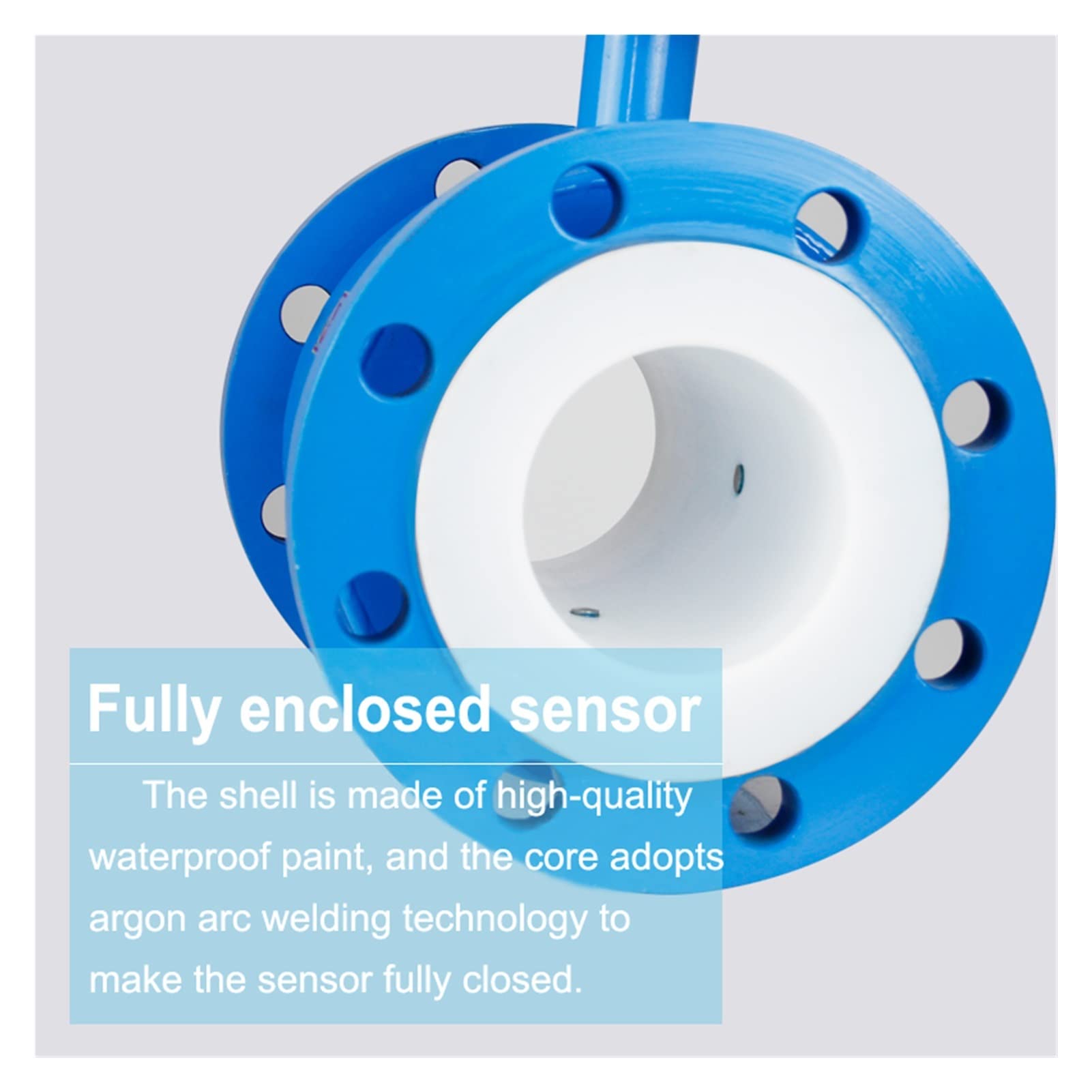 Medidor de caudal de agua, Precisión del medidor de flujo de agua 1.0% Líquido digital Medero de flujo electromagnético for aguas residuales de aguas residuales Agua de mar(DN50)