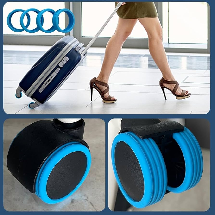 荷物ホイールプロテクターシリコーン機内持ち込み荷物スーツケースホイールカバー Amazon.co.jp: 8 個の荷物ホイールプロテクターシリコーン機内