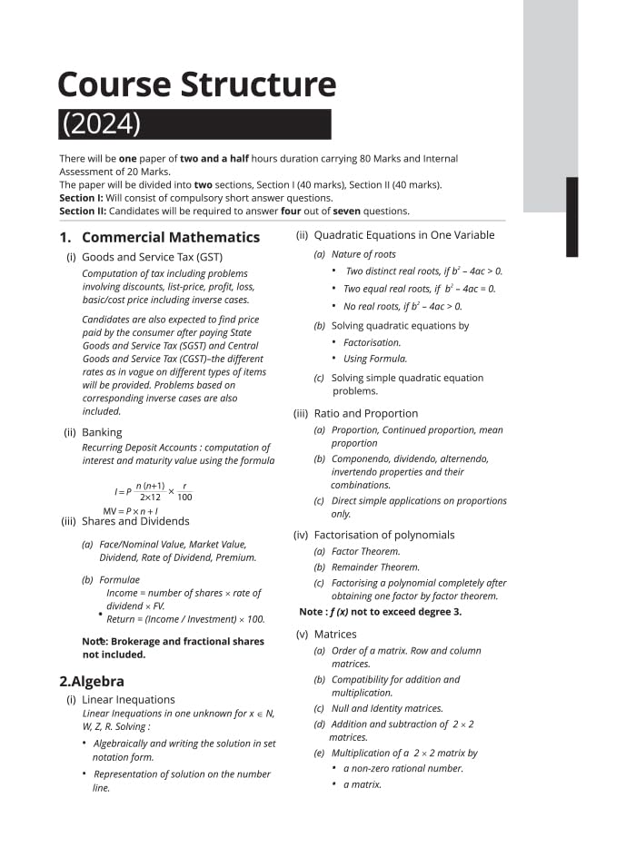 Arihant ICSE Sample Question Papers Class 10 Mathematics Book for 2024 Board Exam 2