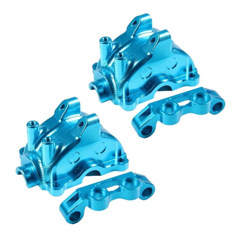 CNC Aluminum Metal TT-02 Front/Rear Universal Gear Box Cover Upgrade Kit for 1/10 RC Car TT02 Gearbox (Blue)