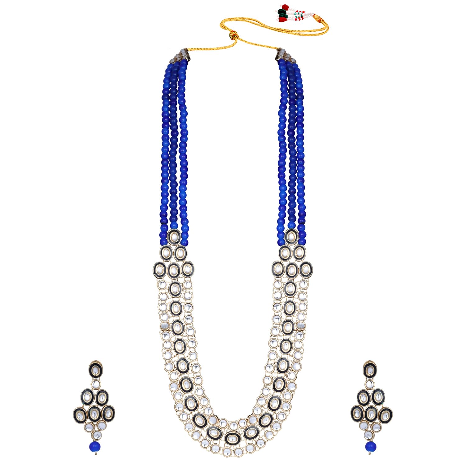 Peora Traditional Wedding Gold Plated Kundan Faux Bead Necklace Earring Jewellery Set for Women Girls (Green) (B07HMH5WG8) Amazon Price History, Amazon Price Tracker