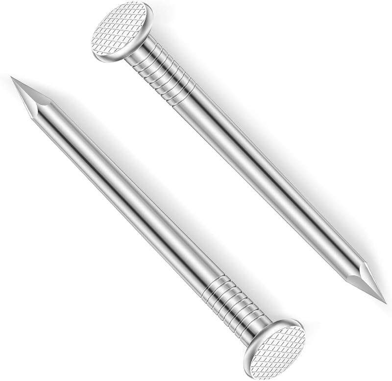 304 Stainless Steel Hardware Nails - 350pcs 1 Inch Flat Head Nails for Hanging Pictures, Wall & Wood Finishing