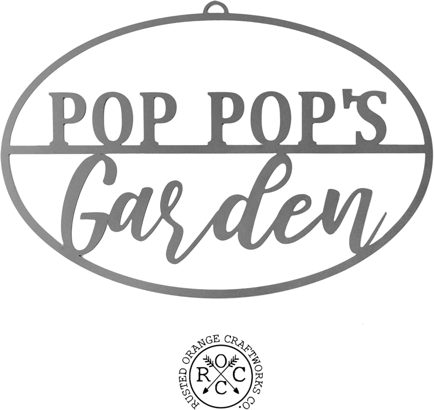Garden Oval for Him (Pop Pop's) -Garden Signs Decorative Outdoor -Yard gifts for men -Outdoor Signs -Gifts for gardeners men -fathers day yard plaque -Gardening Signs