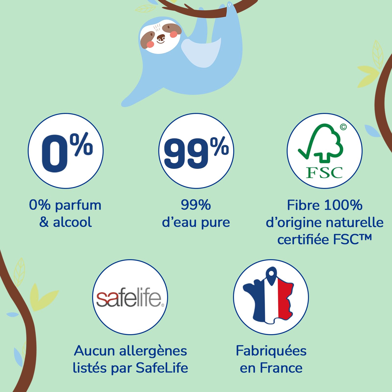 CARRYBOO - 4x58 Lingettes à l’Eau pure - Lingette Bébé Fibre 100% d'Origine Naturelle - Serviettes Nettoyantes Sans Allergènes - Soin Bébé Peaux Normales & Fragiles - 232