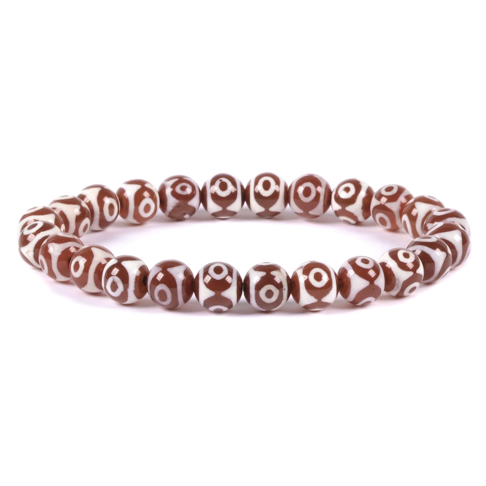 Justinstones Gem Semi Precious Gemstone 8mm Round Beads Stretch Bracelet 7 Inch Unisex