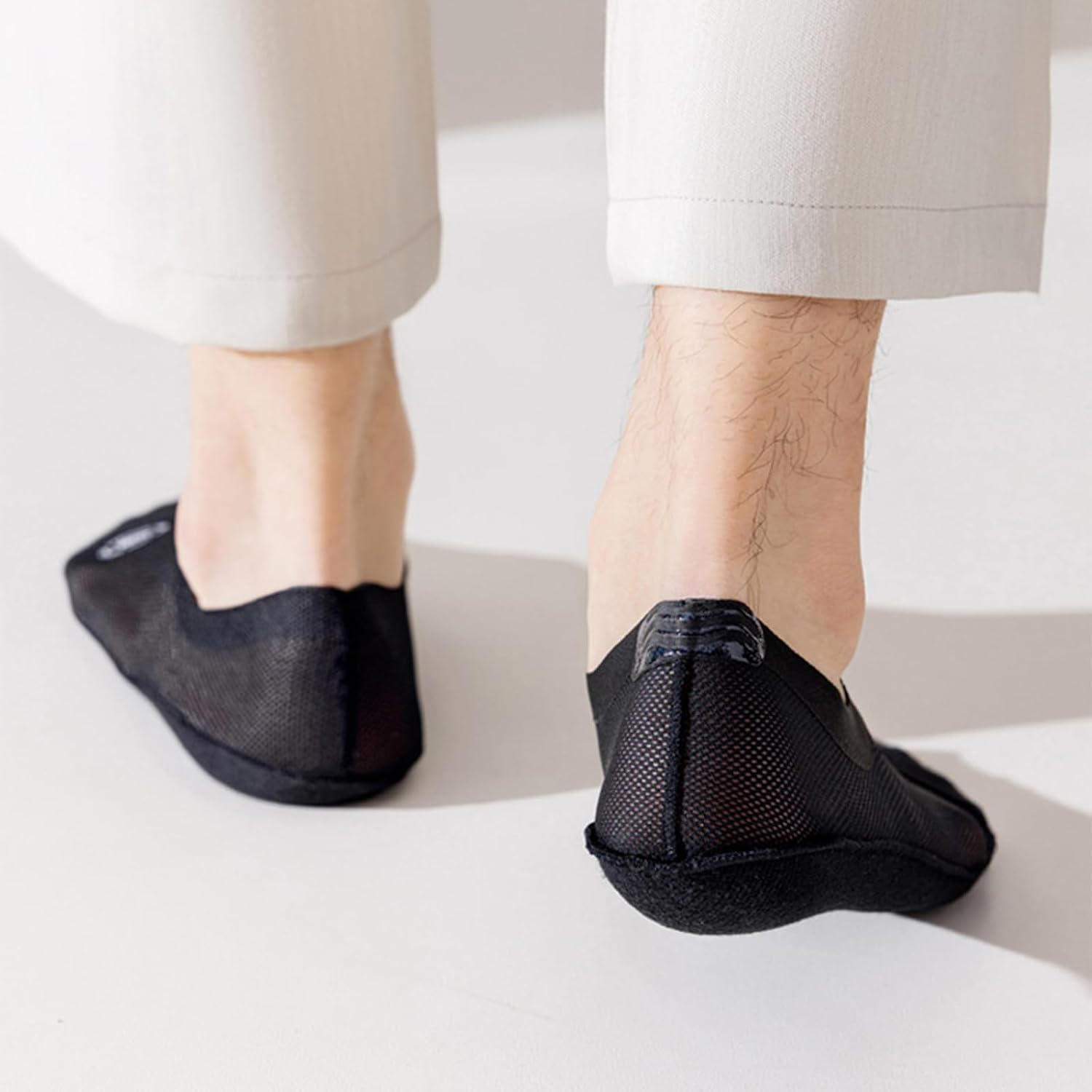 Not Show Liner Socks Men's Low Cut Cotton Boat Socks Invisible Hiddens Sock Antis Slip Cotton Bottom Sock for Sneaker