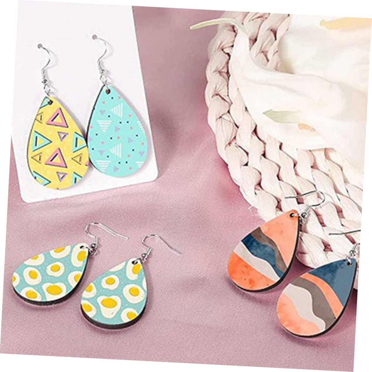 STOBOK 3 Sets Erstellen Benutzerdefinierten Schmuck Sublimation Rohlinge Ohrring Formen Handgefertigte Ohrring Haken 50 Stück * 3