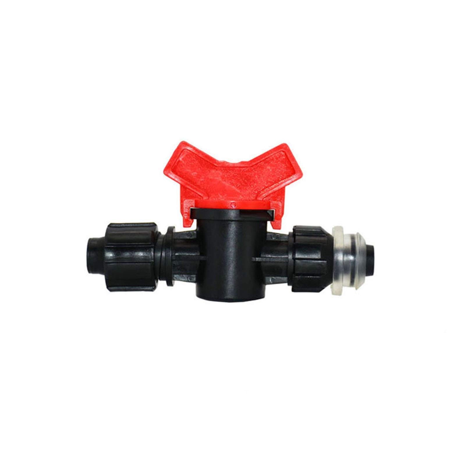 Válvula de goteo de 16 mm con tuerca de seguridad y accesorios de riego, kit de 15 piezas