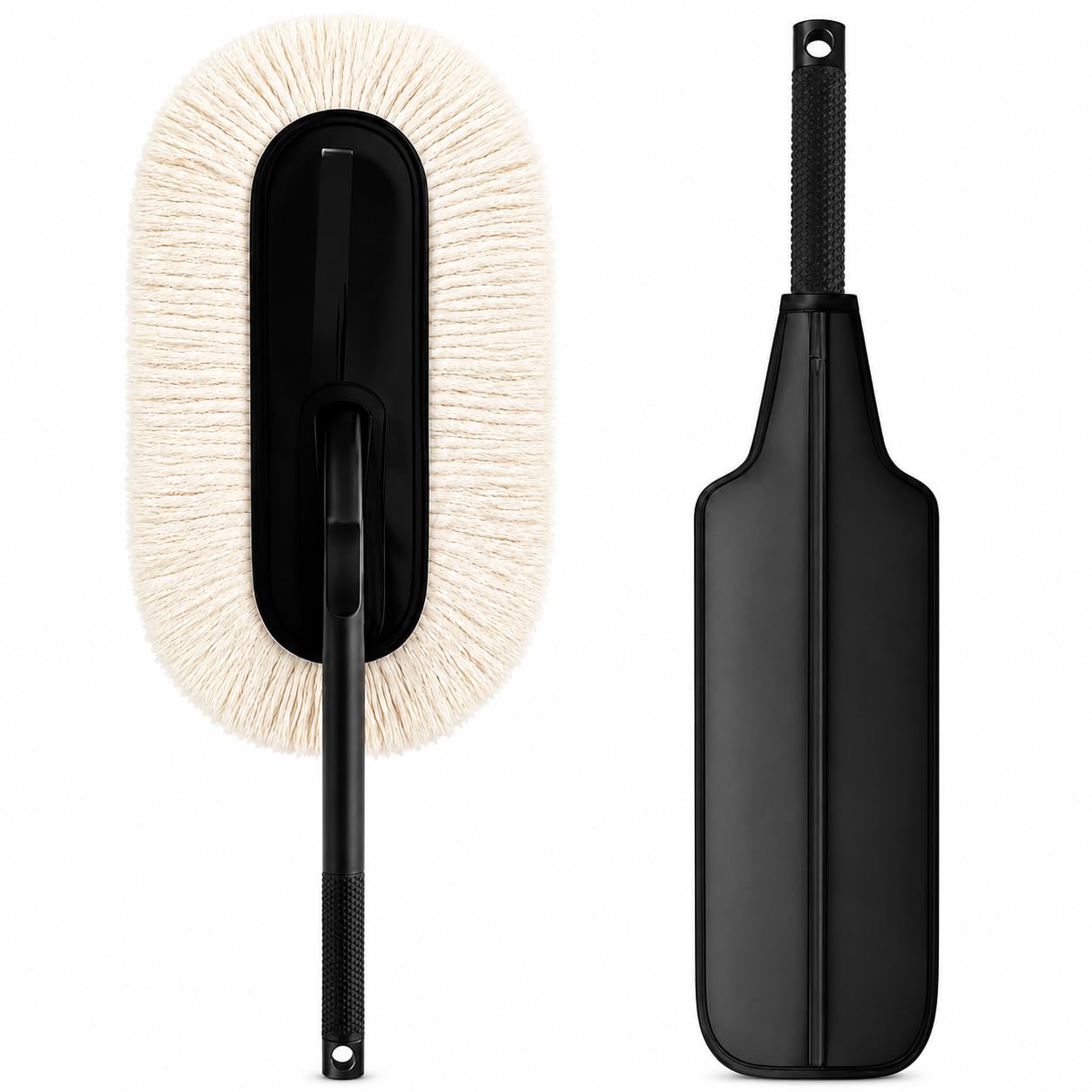 AHYRA Car Duster with Long Handle Microfiber Car Cleaning Brush Wax Coated Lint Free Scratch Free Dust Remover for Car Exterior Interior Dashboard Windshield-image-43