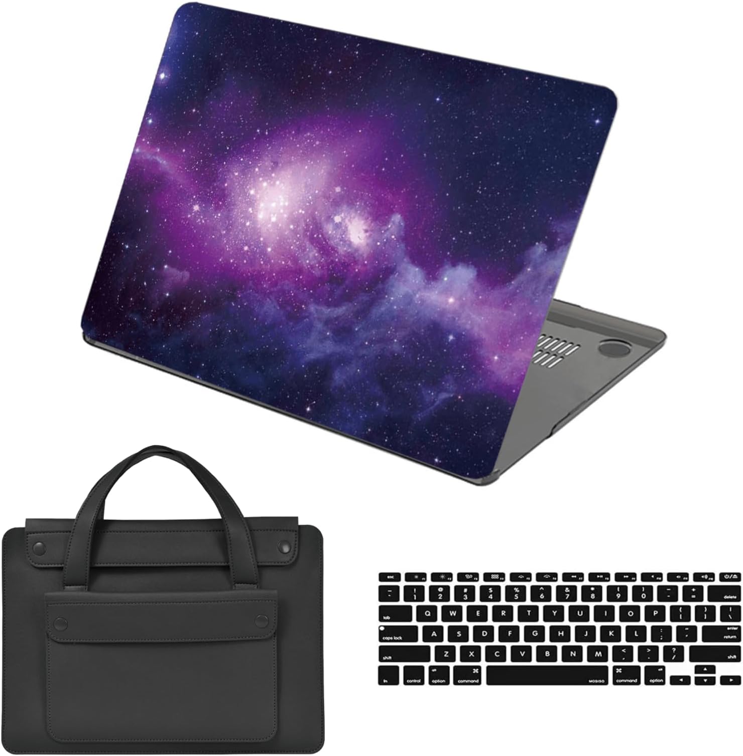 Sturdy Protective Case for MacBook Air 13 inch 2010-2017 Version A1466 A1369,Hard Shell & Laptop Sleeve Case & Keyboard Cover for MacBook Air 13.3 inch,Starry Sky
