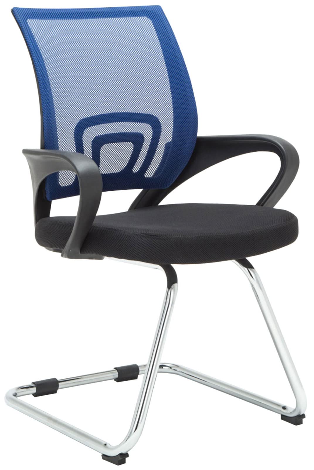 CLP Set 2 Sedie Da Studio Eureka I Seduta In Rete E Telaio In Metallo I Con Braccioli, Colore:blu