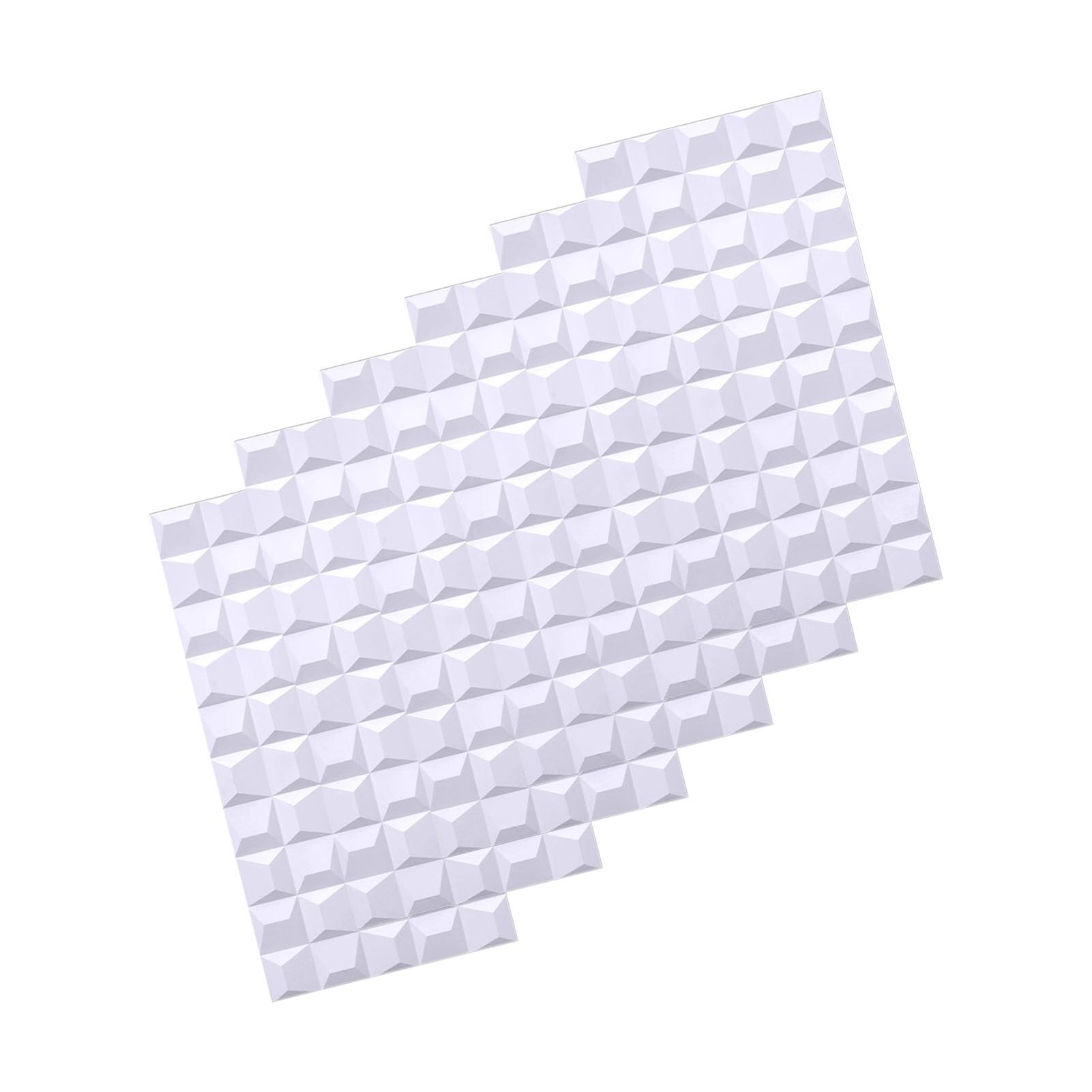 Paneles de pared geometricos 3D Vibeo con relieve premium blanco 8