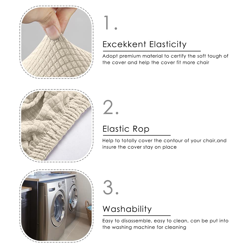 Coprisedie Elasticizzati 4 Pezzi - Jacquard Antimacchia, Per Hotel E Casa (colore Bordeaux)