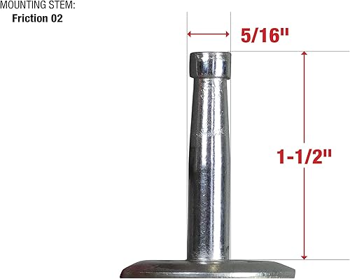 Miniatura 6 de Shepherd Hardware 9401 rueda para silla de oficina de 1-58 pulgadas individual con base cuadrada de 1-12 pulgadas Capacidad de carga de 40 libras 2