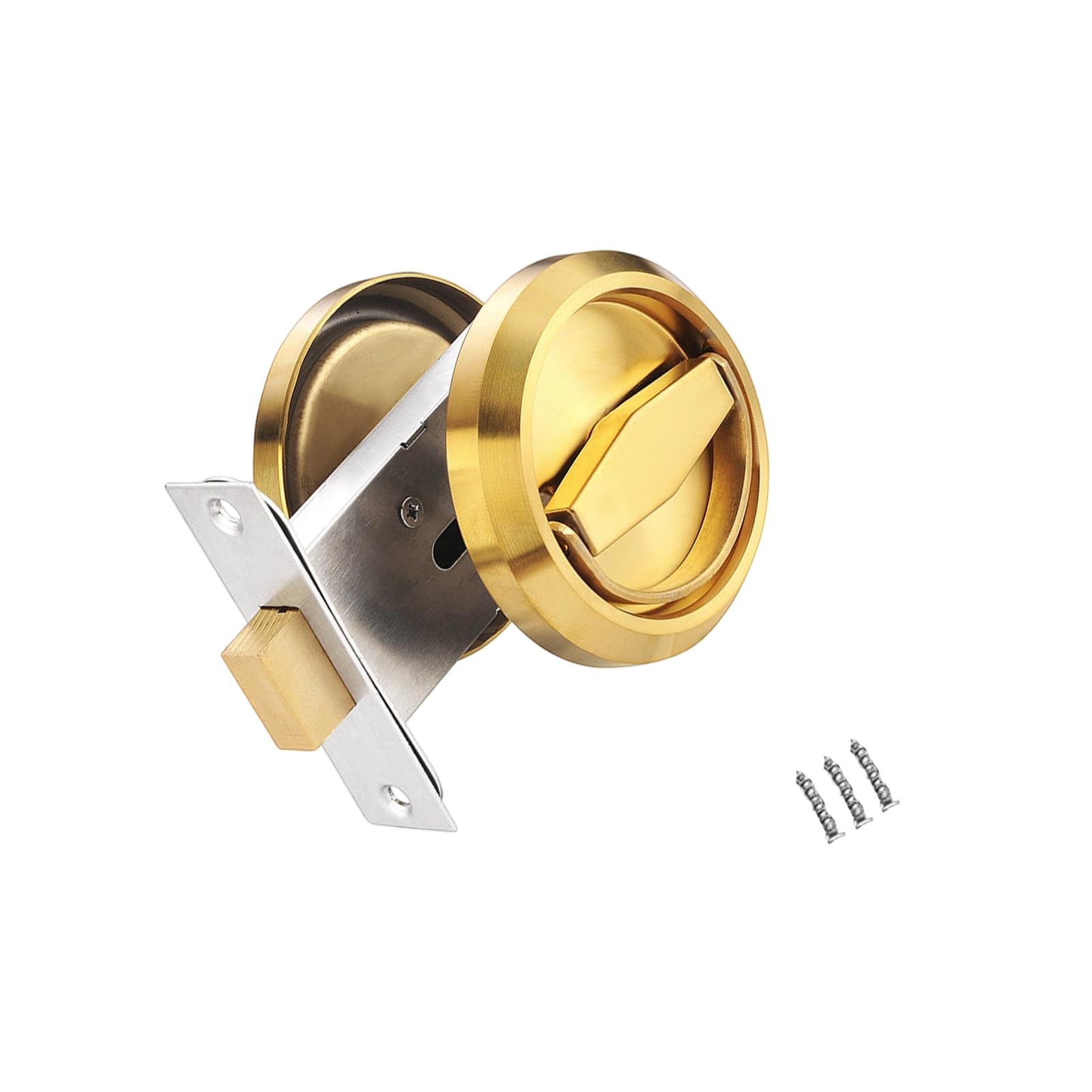 Kalttoy A Stainless Steel Round Recessed Door Rustproof Invisible Sliding Door Handle Pull Rings Handle Hardware Enduring Indoor Circular Pull Rings