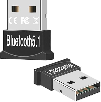 2 Unidades de Adaptador Bluetooth 5,1 para PC, 20 m Radio de Conectividad, 2400 MHz, 3 MBPS, Compatible con Windows 7/8/1...