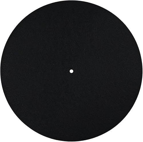 Tapete para tocadiscos, 12 pulgadas, antideslizante y antiestático, tapete de fieltro para tocadiscos de lana, tapete protector para tocadiscos en