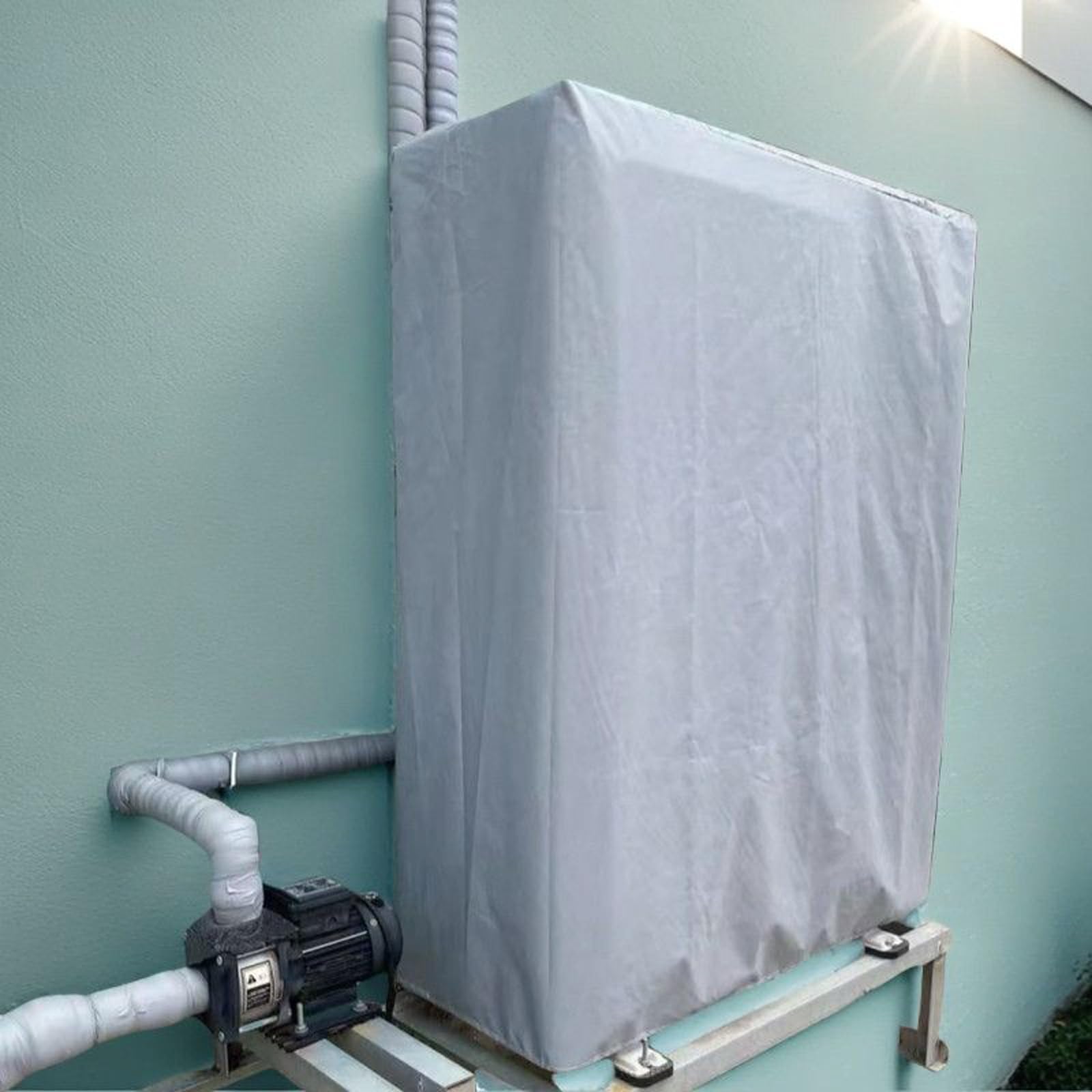 Cubierta de aire acondicionado resistente al agua para exteriores, protección de invierno para unidades centrales de climatización, resistente a la intemperie, duradero, tamaño grande, escudo para