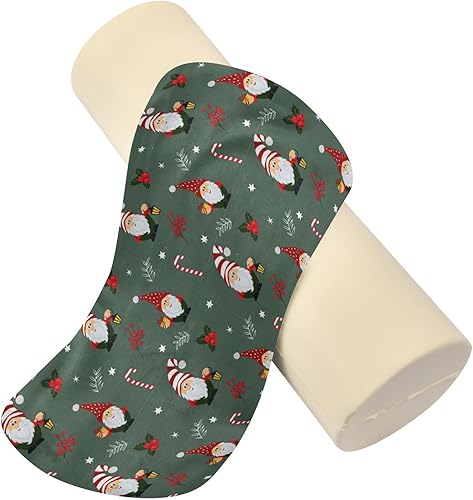 Miniatura 6 de Gnomes Holly Candy Canes Christmas Round Bolster Pillow Neck Roll Pillow Insert Long Round Pillows for Bed Pillow Cylinder Shape Legs