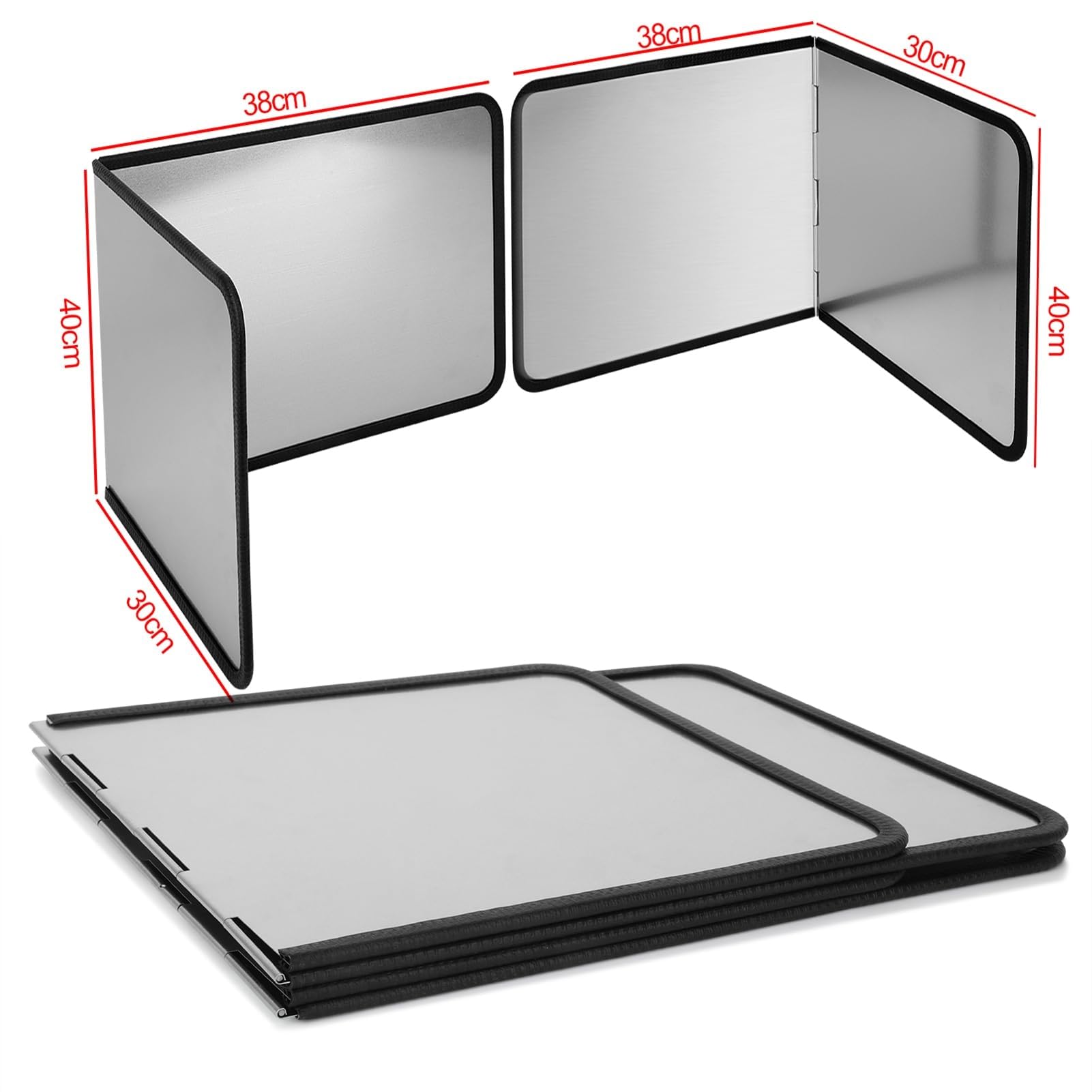 Protection anti-éclaboussures cuisine pliable pour cuisinière - Protection contre la graisse et les éclaboussures - Avec revêtement antiadhésif plaque anti projection (Haut 40cm)