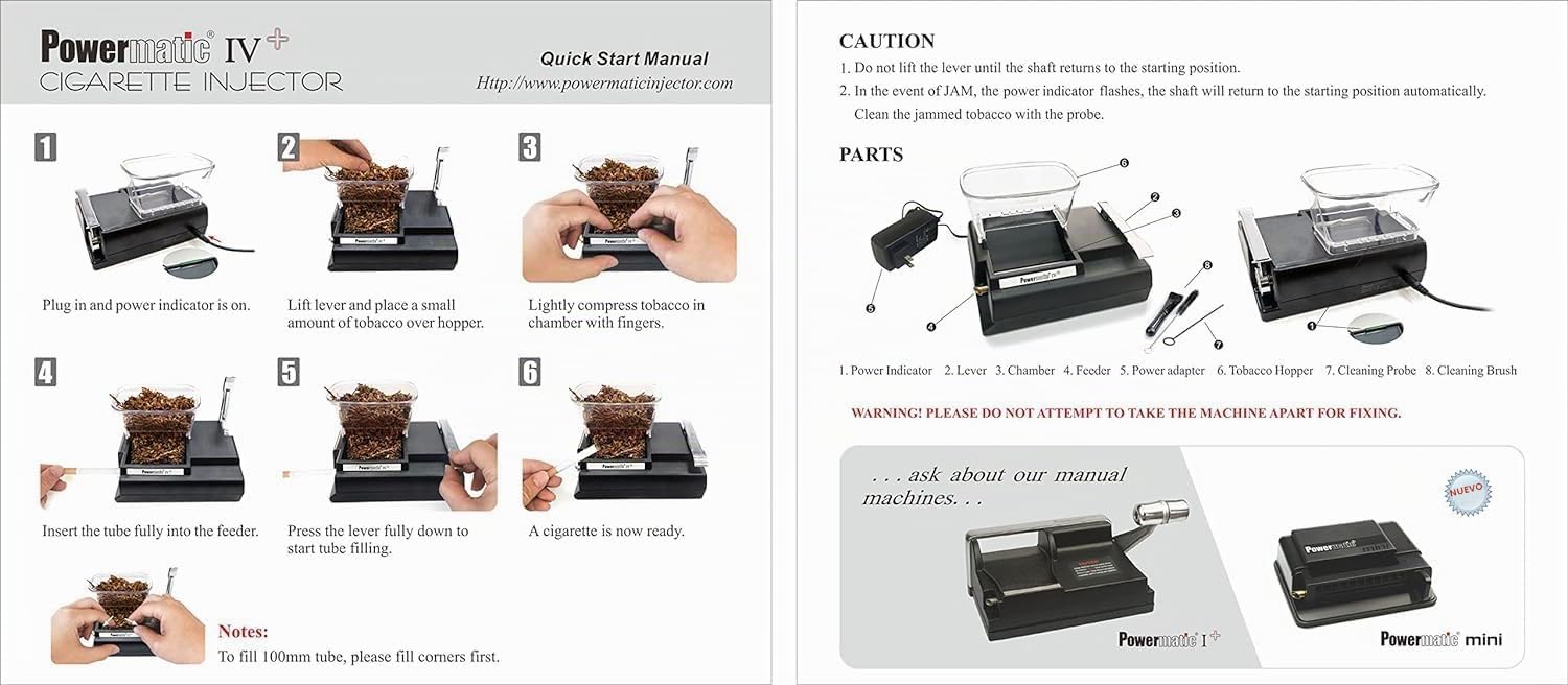All Home Basics Powermatic 4 plus Eléctrica de Entubar Cigarrillos