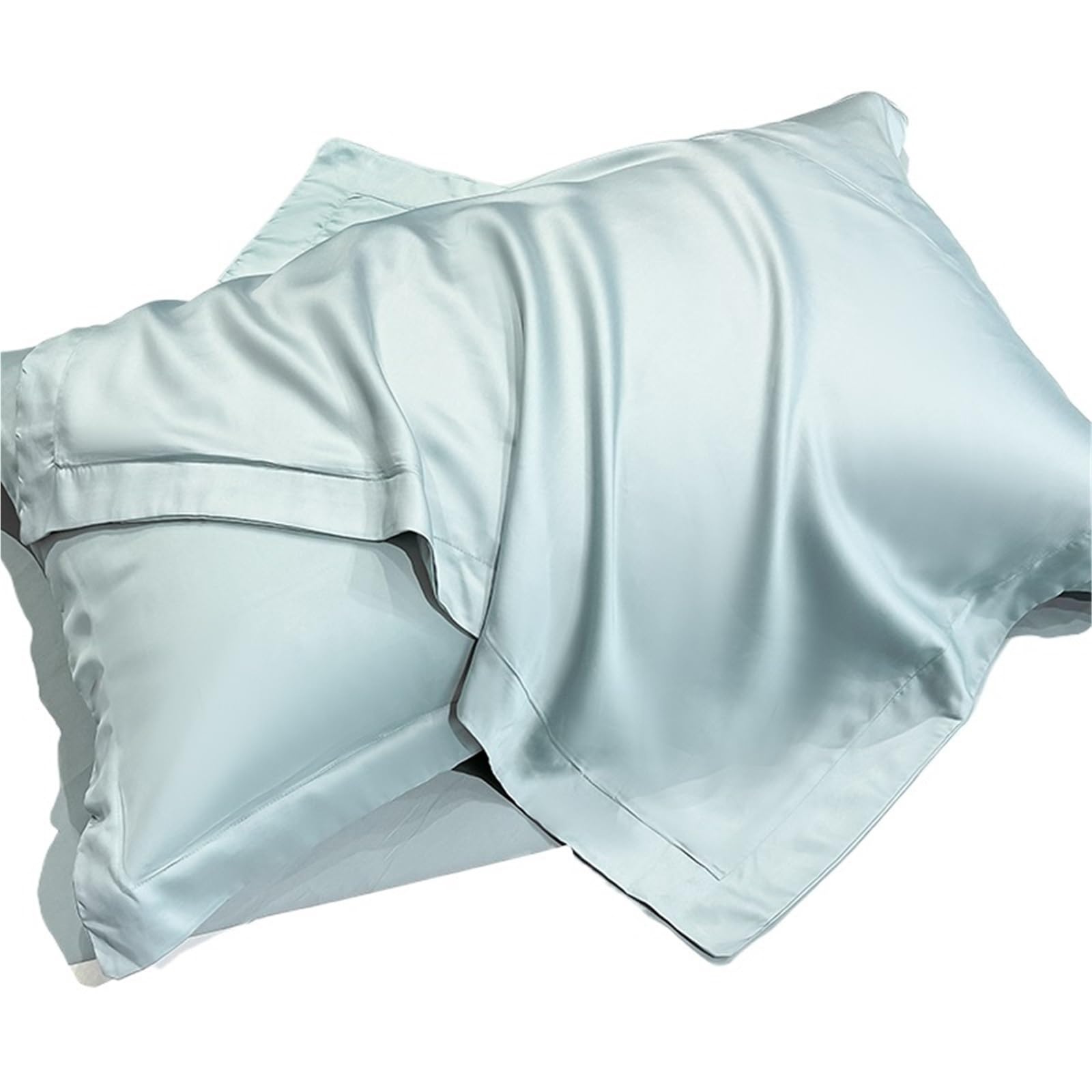 Silk pillowcase Tencel Pillowcase Summer Ice Silk Cool Pillow Case Single(Color 1)