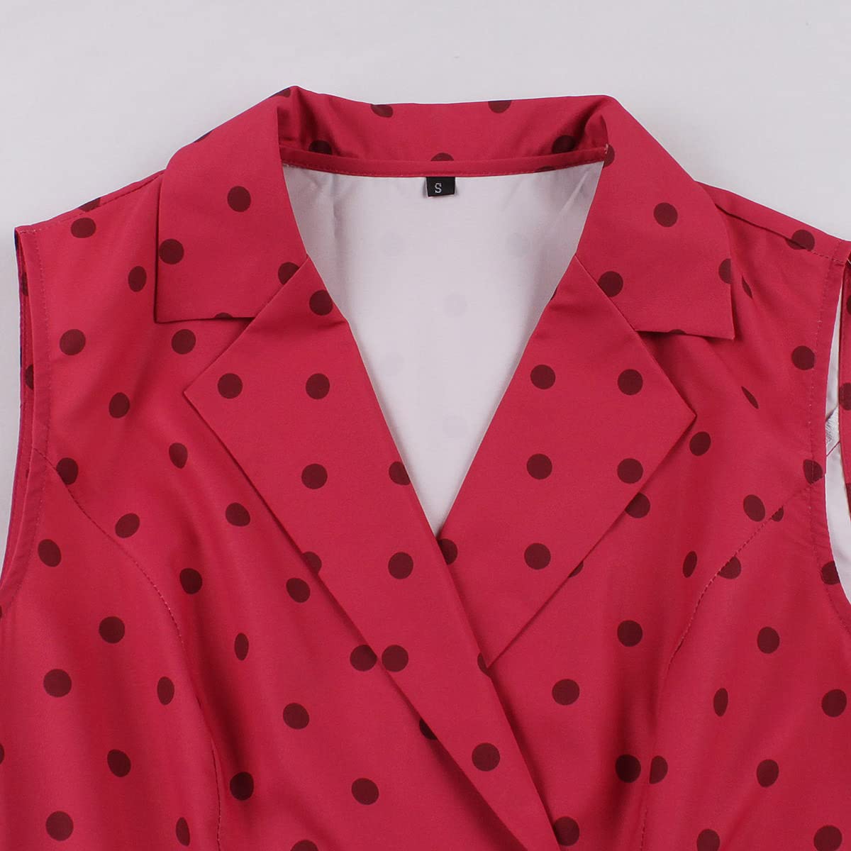 Robe de cocktail vintage années 1950 et 60 - Sans manches - Avec ceinture