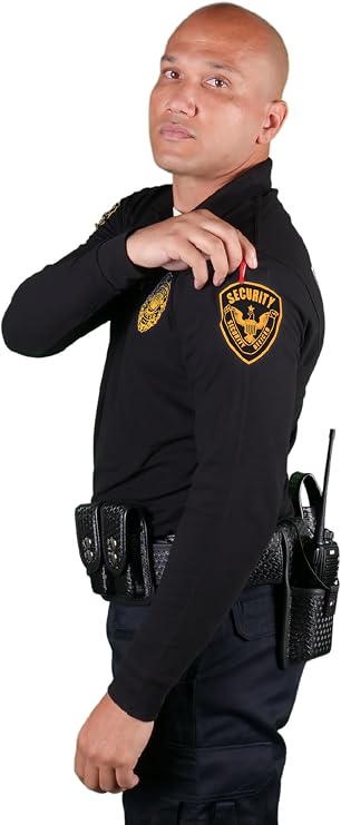 First Class Black Poly Cotton Security Polo Shirts