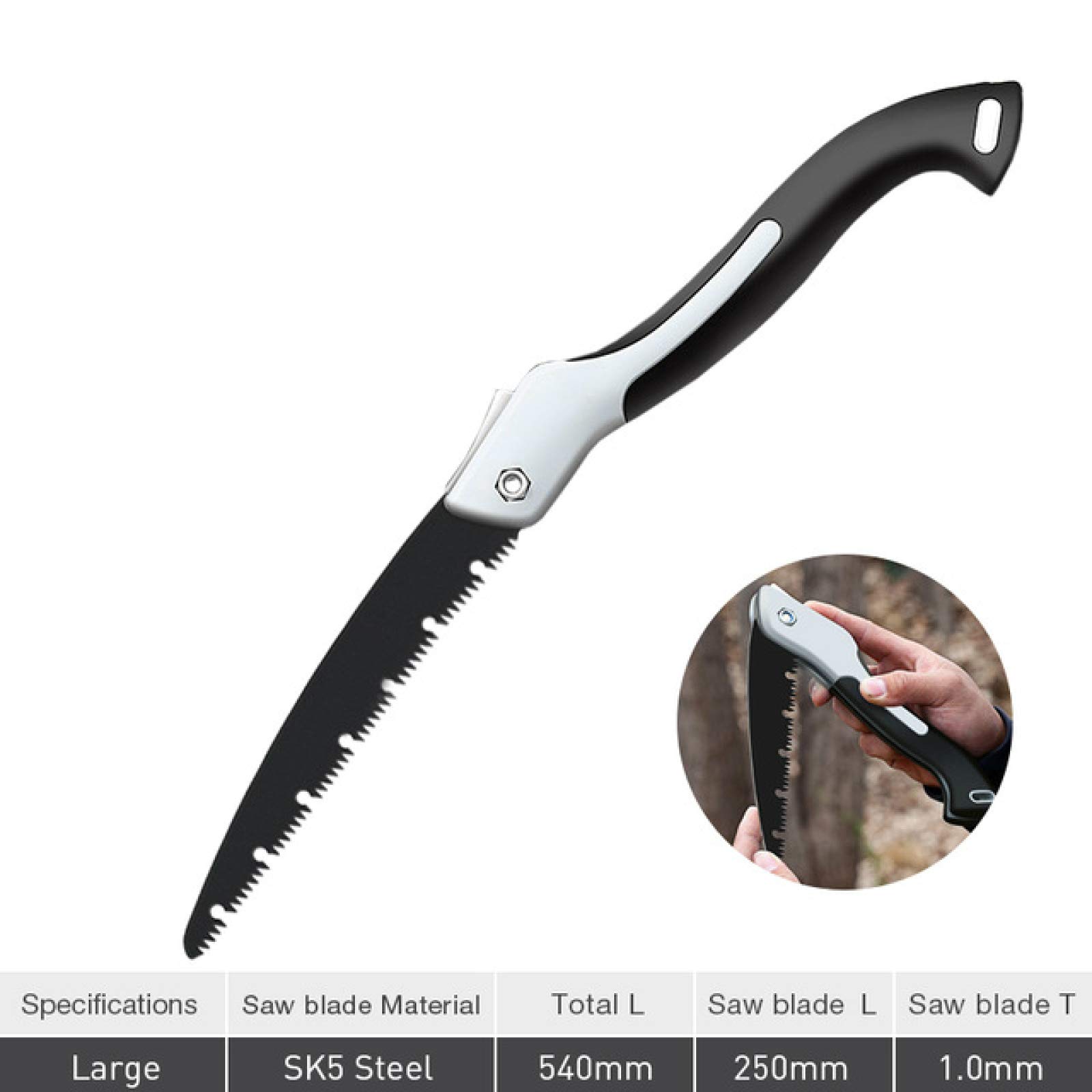 Przenośna piła składana Heavy Duty piła składana z ostrym ostrzem piła ręczna do drewna Camping DIY piła do przycinania drewna z twardymi zębami