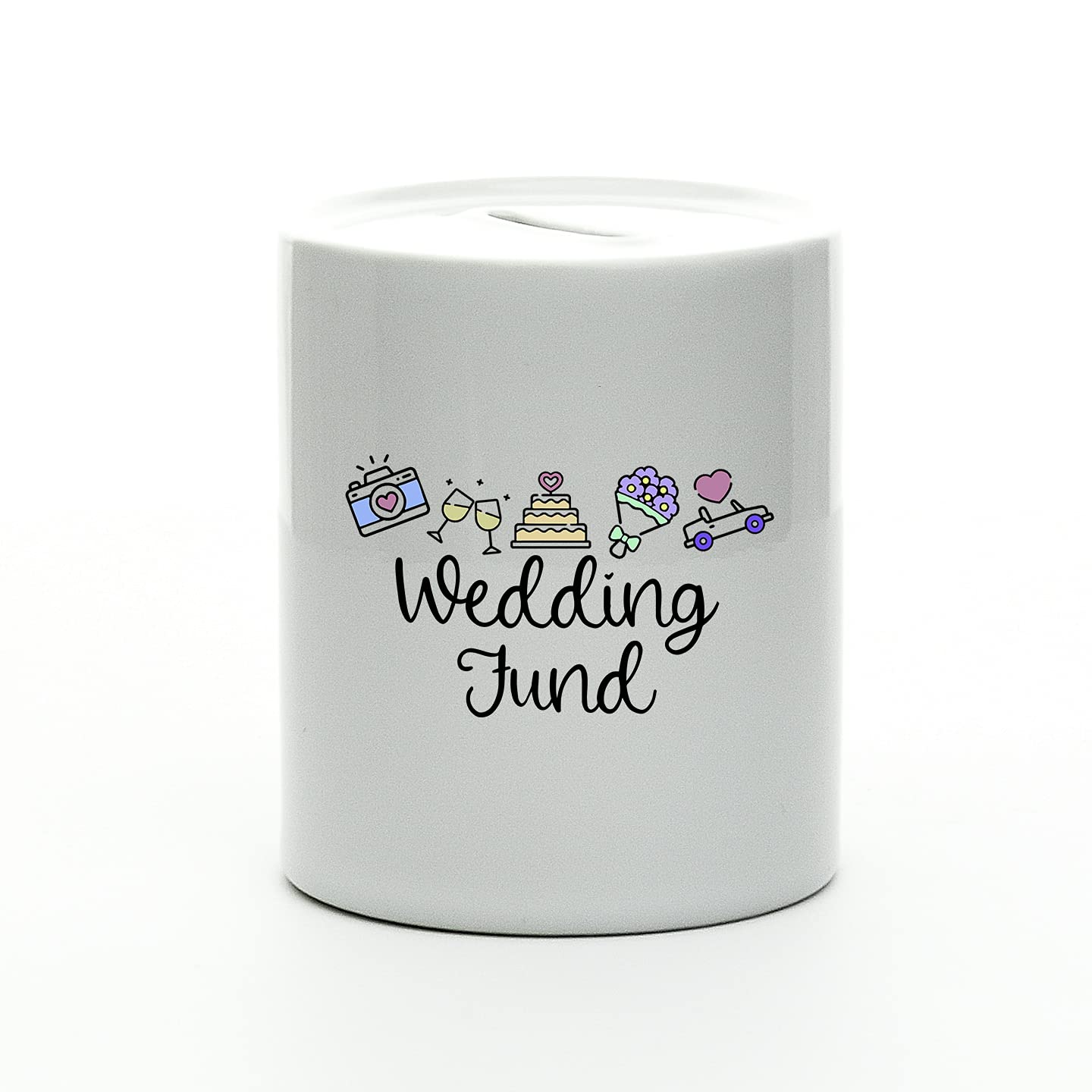Gorgeous Gift House White Wedding Fund Money Box, Weddings Savings Jar, Bride Fund Piggy Bank, Engagement Gift For Couples