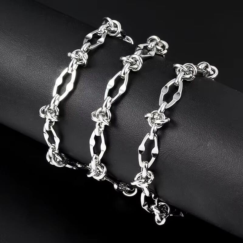 Image of THE MEN THING Chain for Men, Luxury Pure Titanium Steel Chain | Silver Stainless Steel Chain | Necklace Jewellery for Men & Boys