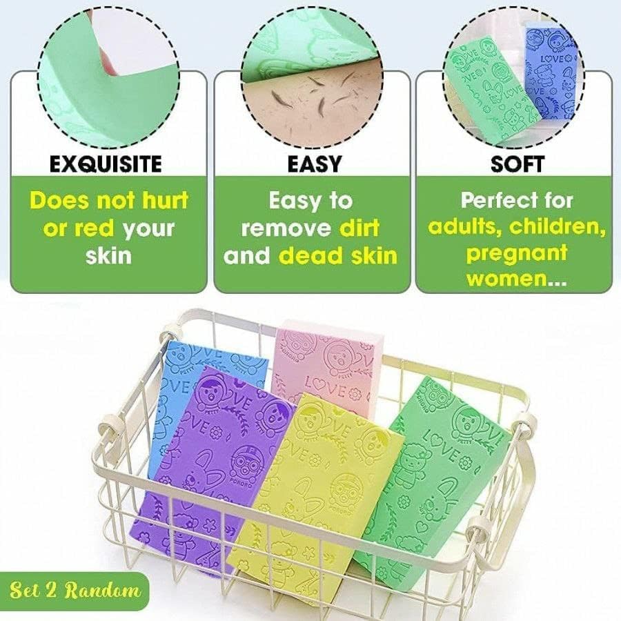 WEBILON Revin Enterprise||Exfoliating Bath Sponge|| Japanese Spa Cellulite Massager Dead Skin Remover Body Scrubber for Women and Men ||(Multicolor). 3