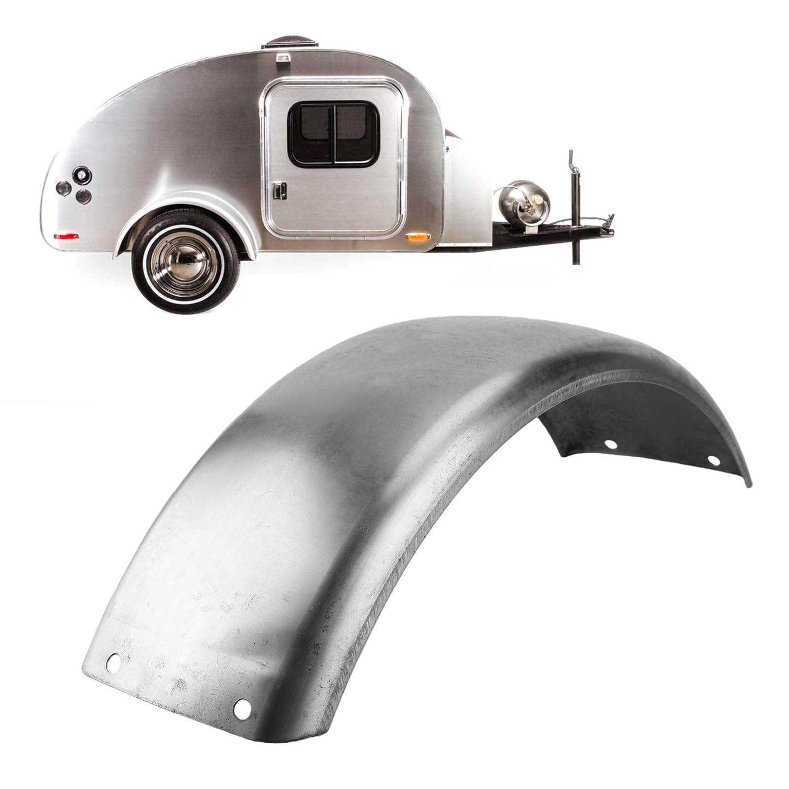 Żelazny Błotnik Przyczepy 600x180mm Heavy Duty do kół 12-13 Cali