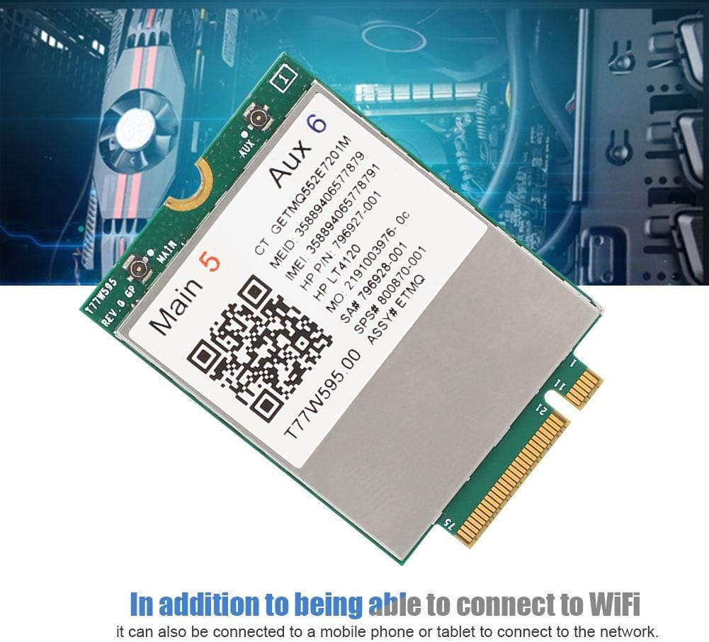 Zopsc M.2 PCIe WiFi Card Laptop Network Adapter T77W595 4G Modem Module LT4120 796928-001 for HP Probook/EliteBook 820 840 850 G2 G3, 150 Mbps : Electronics