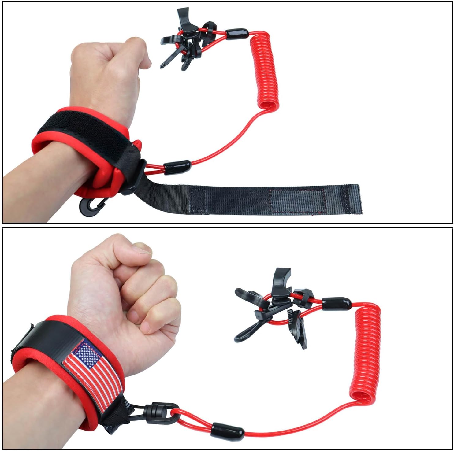Universal Boat Kill Switch Keys Lanyard with Wrist Strap | Outboard Jet Ski Tether Siut For Mercury, Yamaha, Honda, Tohatsu, Johnson, Evinrude, Suzuki
