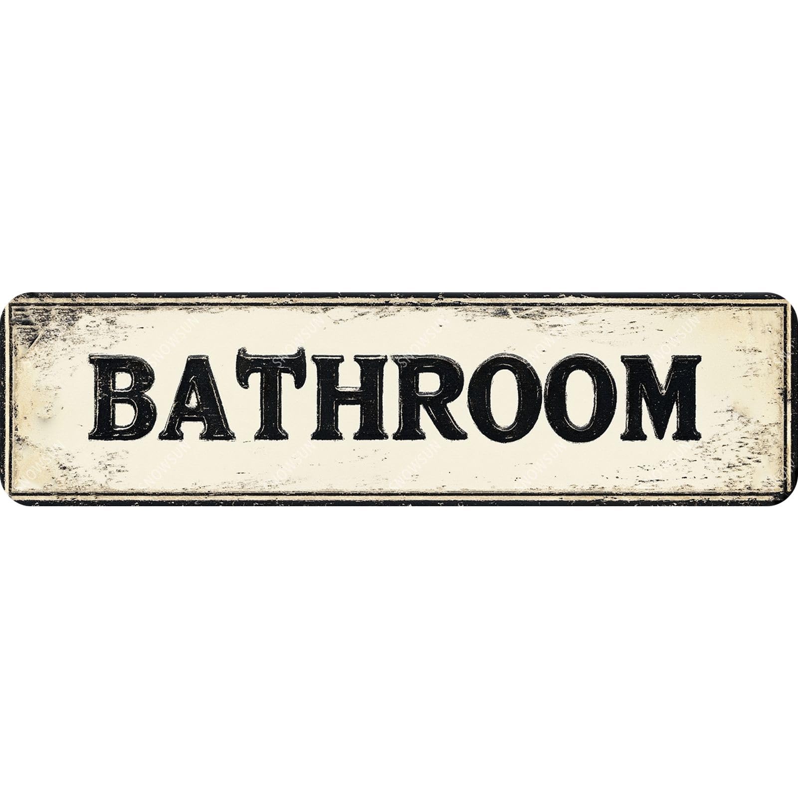 Bathroom Street Tin Sign Aluminum Metal Sign Wall Decor for Home Farmhouse Bar Cafe Fence Yard Decor 4x16 Inch
