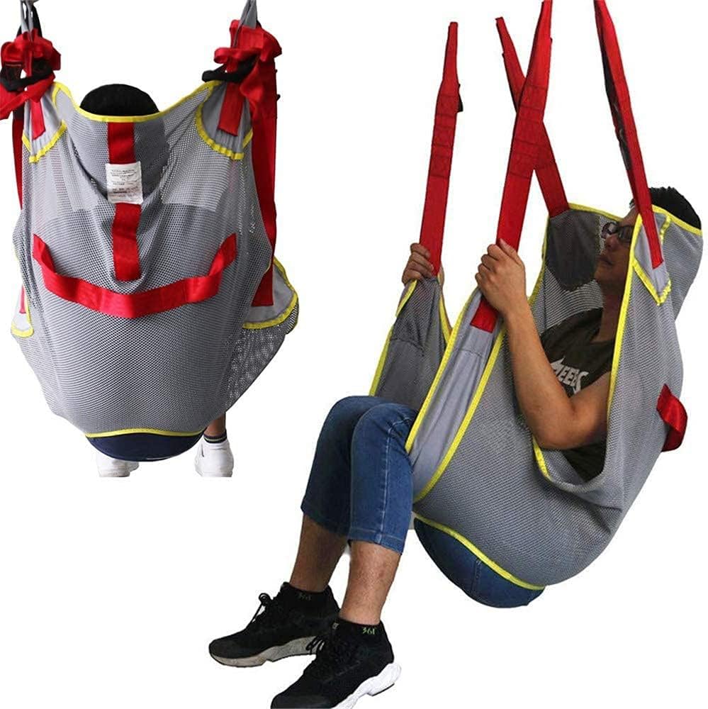 Toileting Sling Patient Lift,Mesh Bath Commode Patient Lifter Divided Leg Sling for Transfer from Bed to Wheelchair, Recliner, Shower Chair or Toilet for Nursing, Elderly, Disabled A