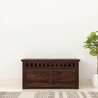 Amazon Brand - Solimo Novae Solid Sheesham Wood Storage Trunk | Wooden Box Chest for Clothes Linen Storage for Bedroom Liv... Price In India