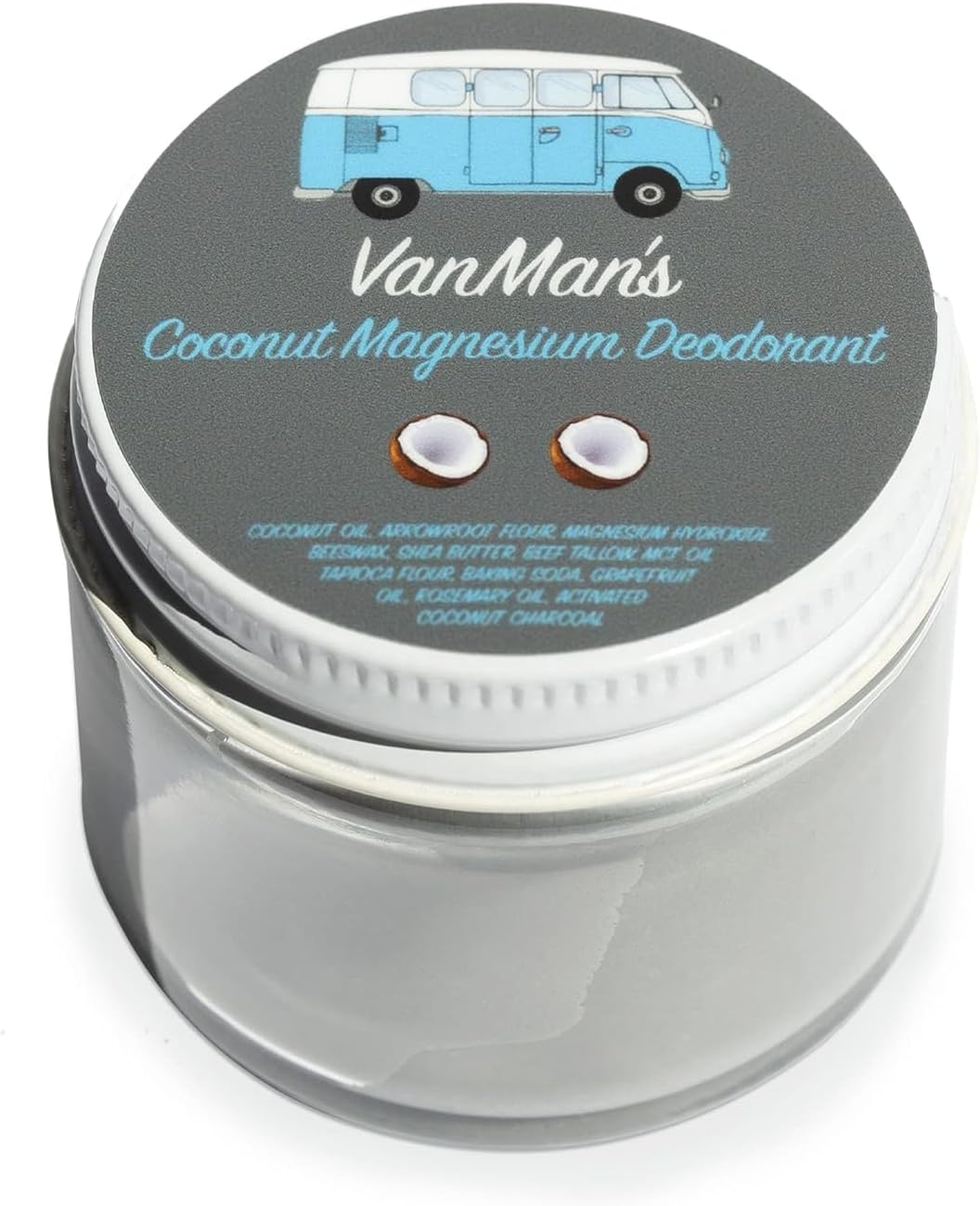 Vanman’s - Handmade Coconut and Magnesium Deodorant - Odor Control for Underarms - Routine Deodorant For Women and Men - Personal Care Products - 2 Fl Oz