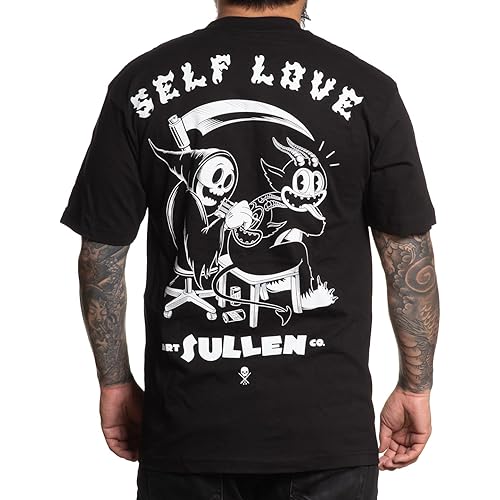 Sullen Men's Self Love Artist Series Tattoo Lifestyle Graphic Premium Short Sleeve Tee Black