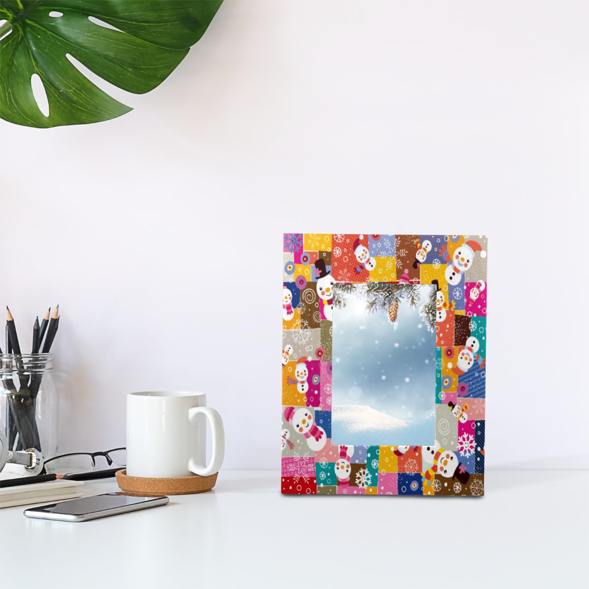 Amazon.co.jp: Pardick Winterプリント写真フレーム 4x6 かわいい  