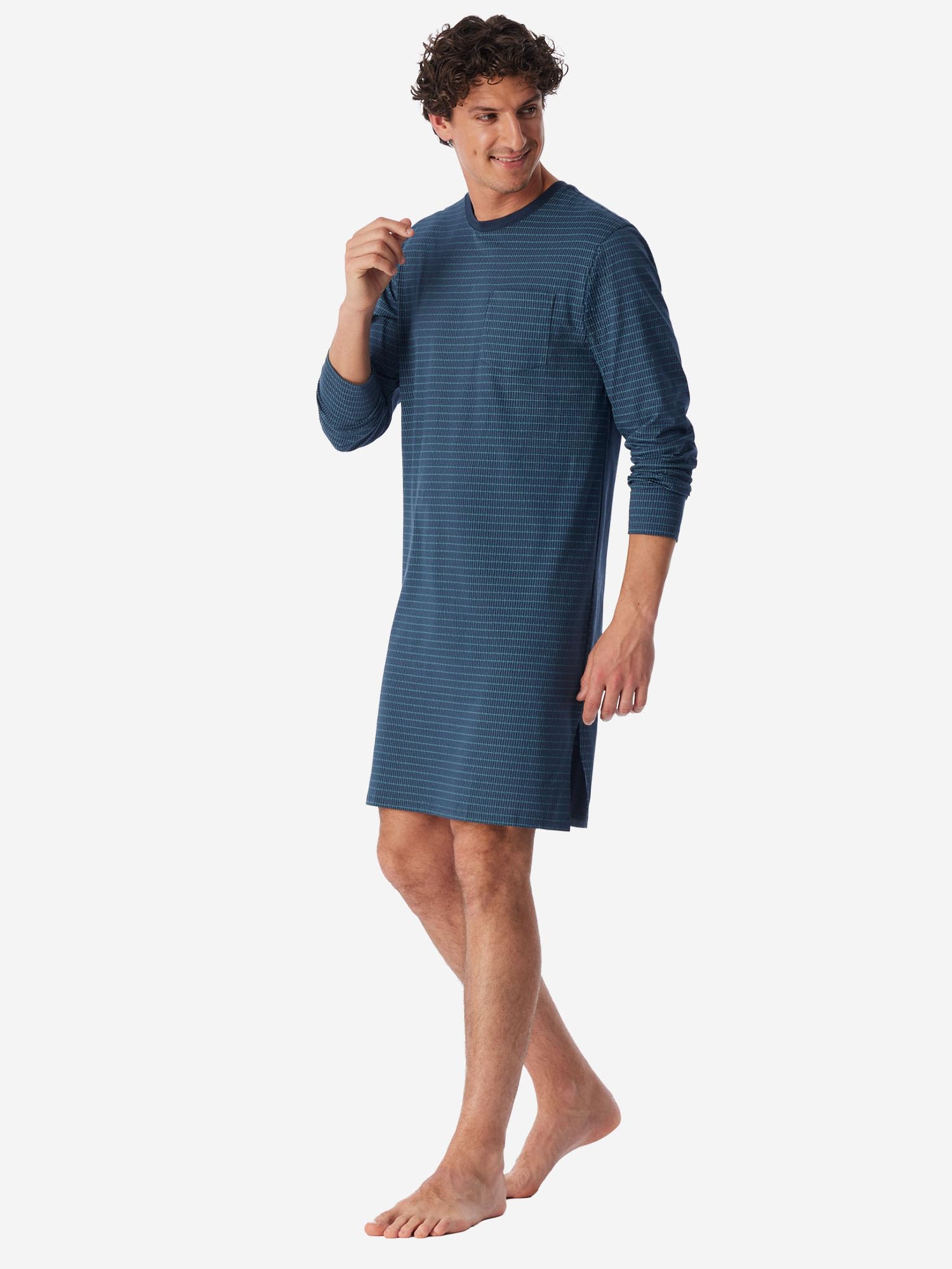 Schiesser Herren Nachthemd Comfort Essentials Schlafshirt bequem Nachtkleid
