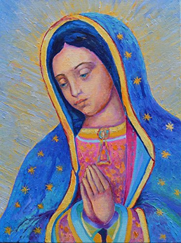 Our Lady of Guadalupe - UNFRAMED POSTER A2 - Virgen de Guadalupe art print Catholic religious pictures Christmas Religious Wall Art