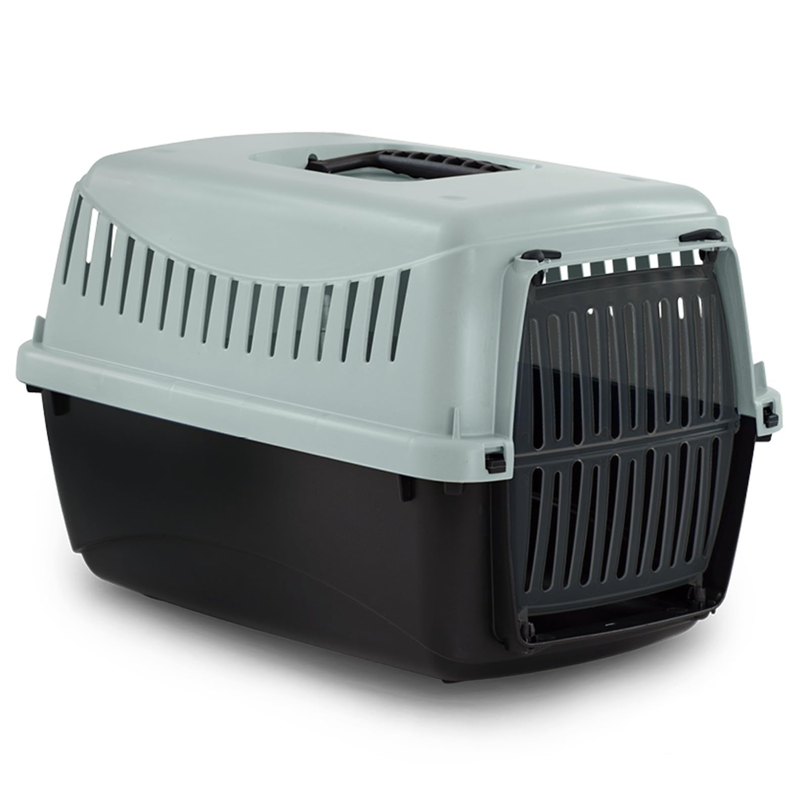 URBNLIVING Plastic Pet Carrier for Dogs & Cats - Durable & Lightweight Travel Crate with Secure Lock & Ventilation - Easy Clean Kennel for Puppies, Kittens & Small Pets - 2