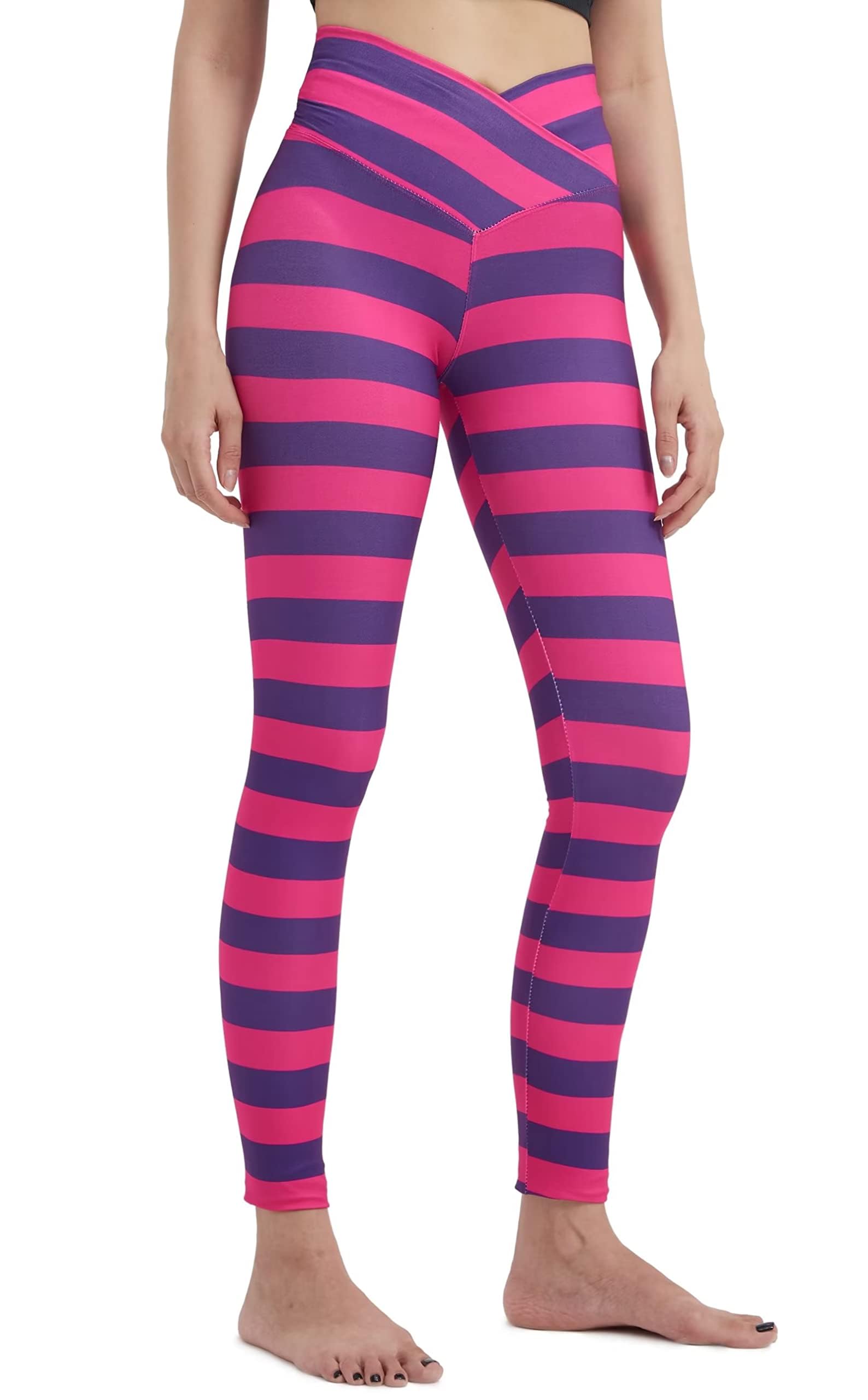 sissycos Women's Christmas Halloween Crossover Leggings High Waisted