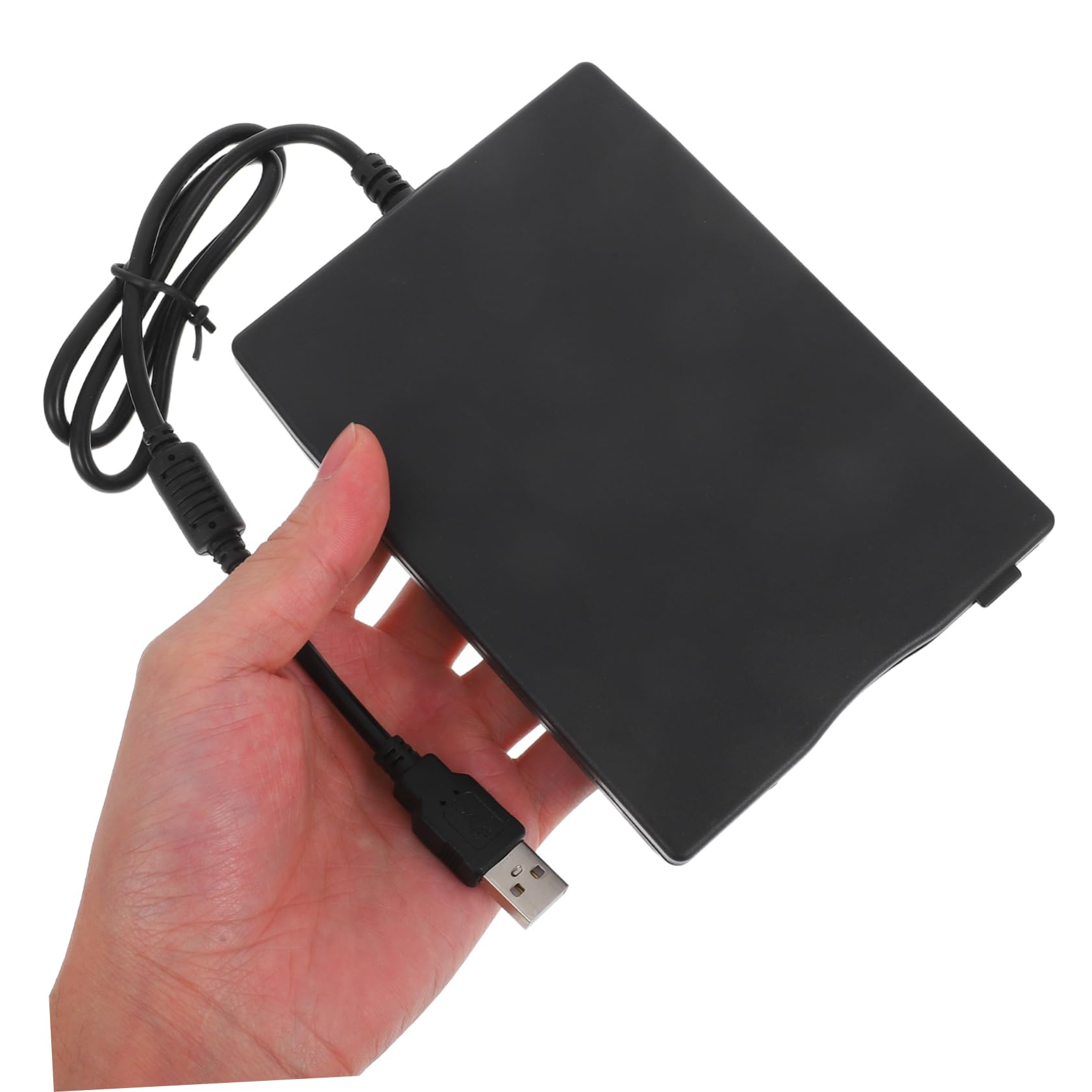 NUOBESTY Lettore di Dischetti Esterno USB 2.0 per Laptop e Desktop, Leggero, Compatibile con Sistemi Operativi, Nero Abs