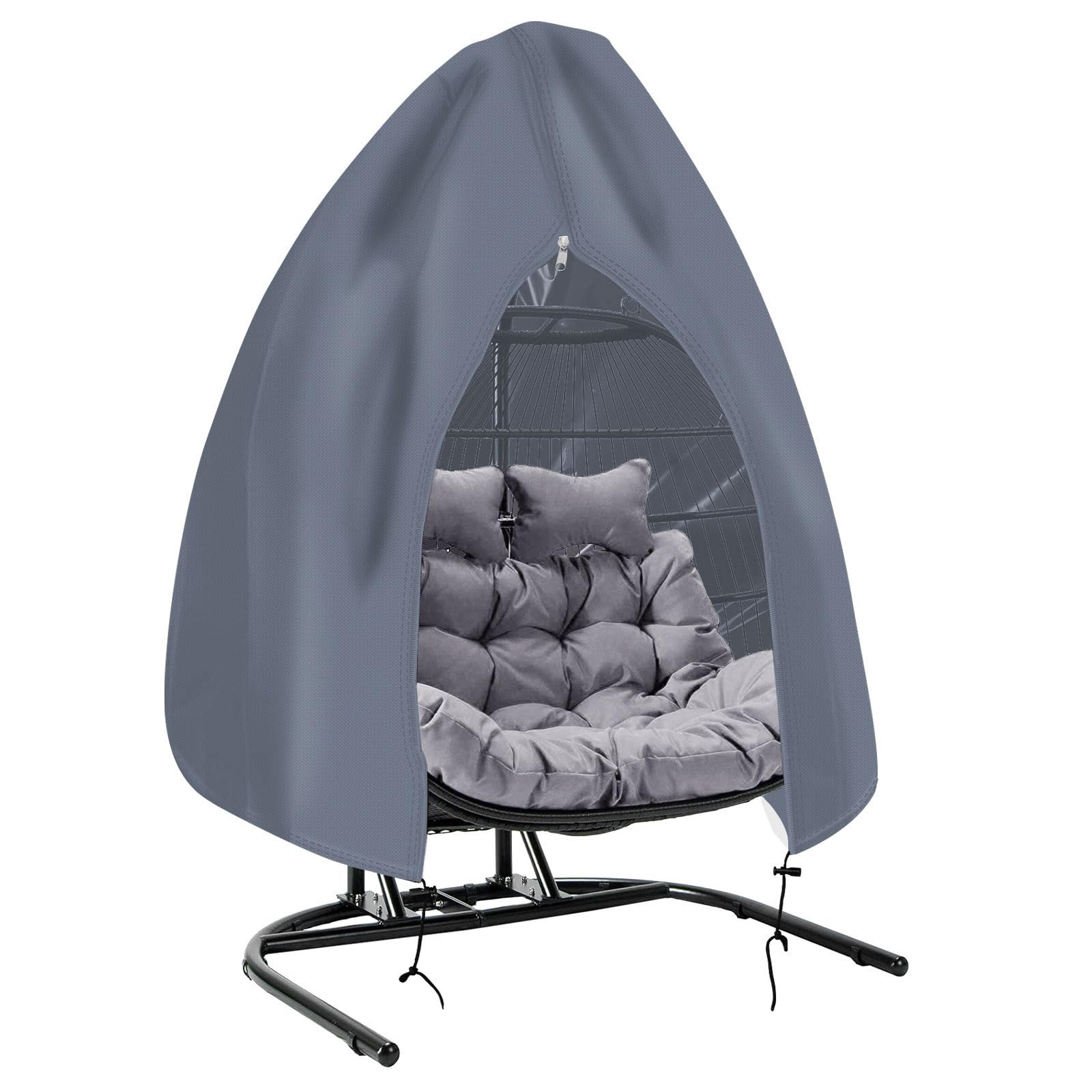 Funda para silla de huevo exterior gris 115x190 cm para jardín