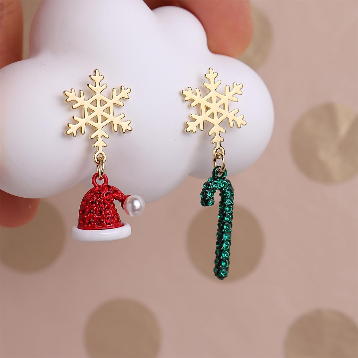 Sonateomber Christmas Tree Dangle Drop Stud Earrings for Women Cute Holiday Gift Dangling Christmas Accessories Winter Costume Jewelry - Image 4